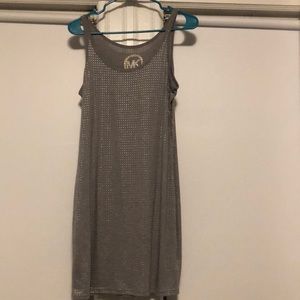 MICHAEL KORS Grey studded tank top dress